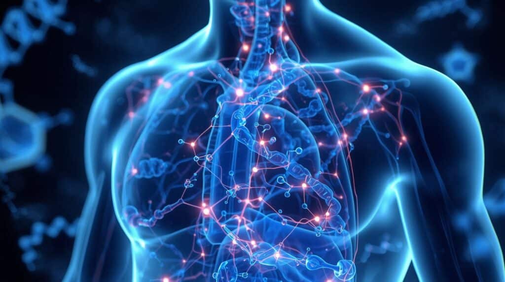 Peptide molecules illustration showing amino acid structure